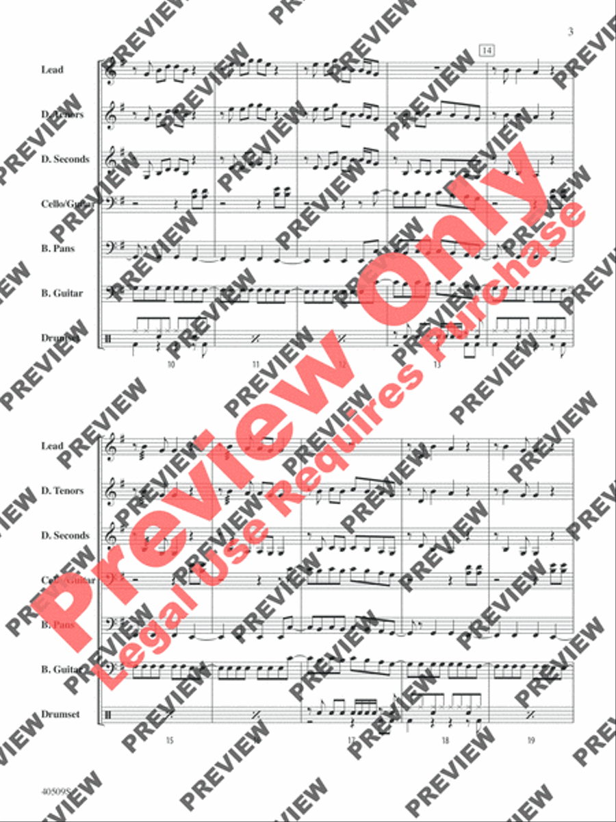 Any Way You Want It Steel Drum Band scores gallery preview page 12