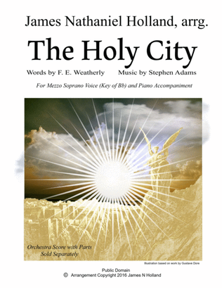 Book cover for The Holy City for Solo Mezzo Soprano Voice and Piano (Key of Bb)