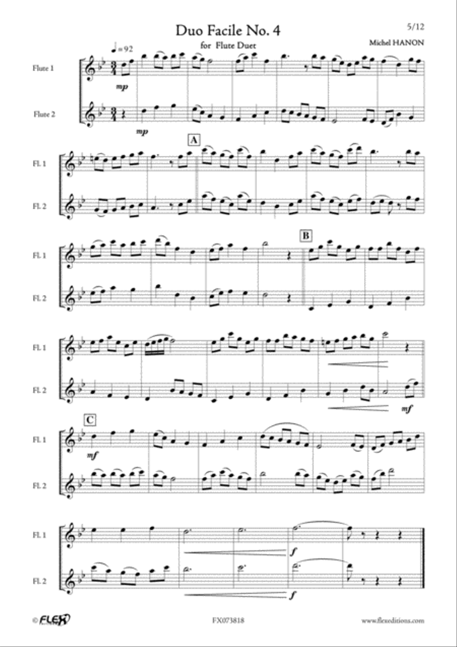 11 Easy Duets Flute Duet scores gallery preview page 5