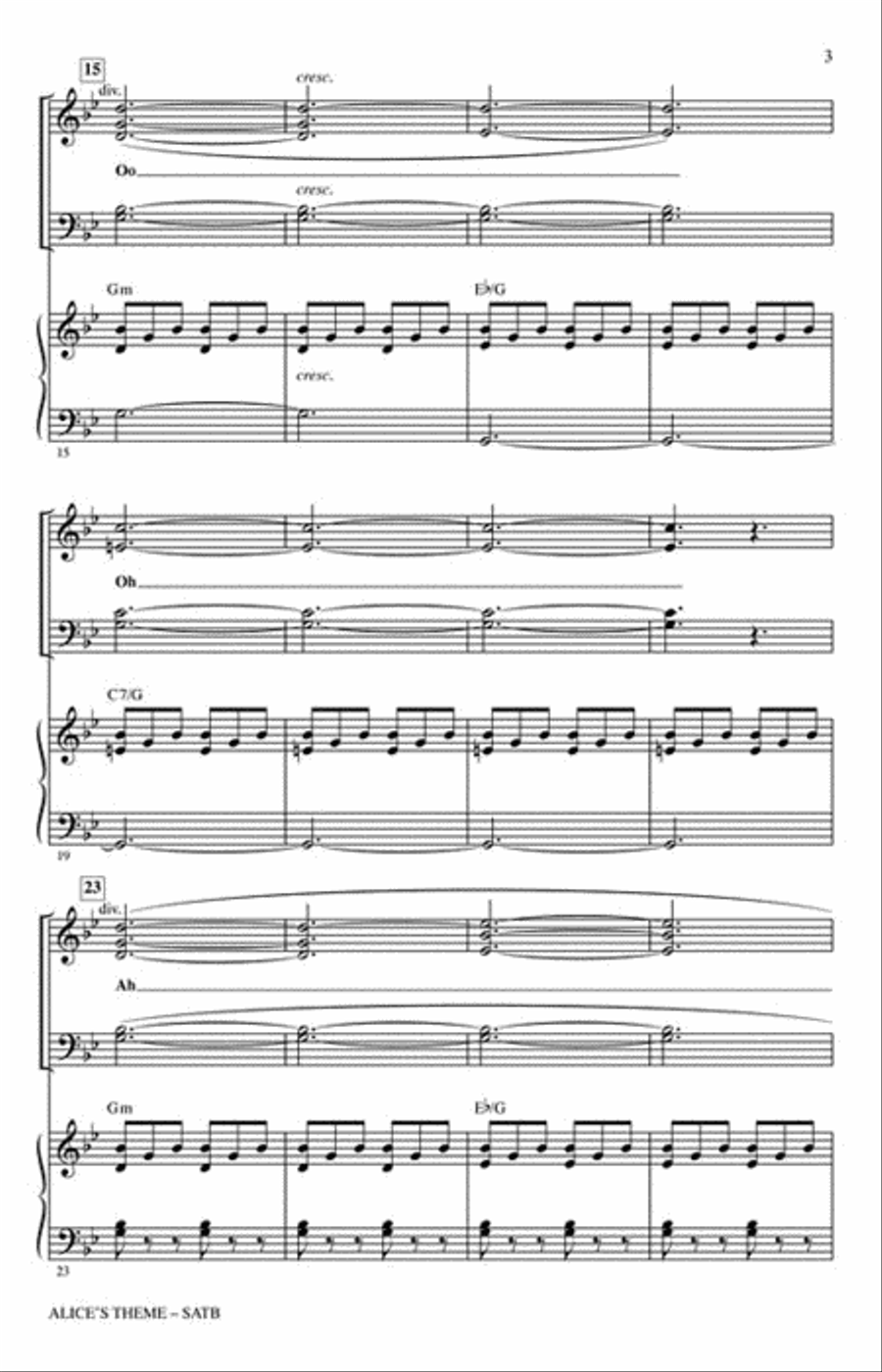 Alice's Theme Choir scores gallery preview page 3