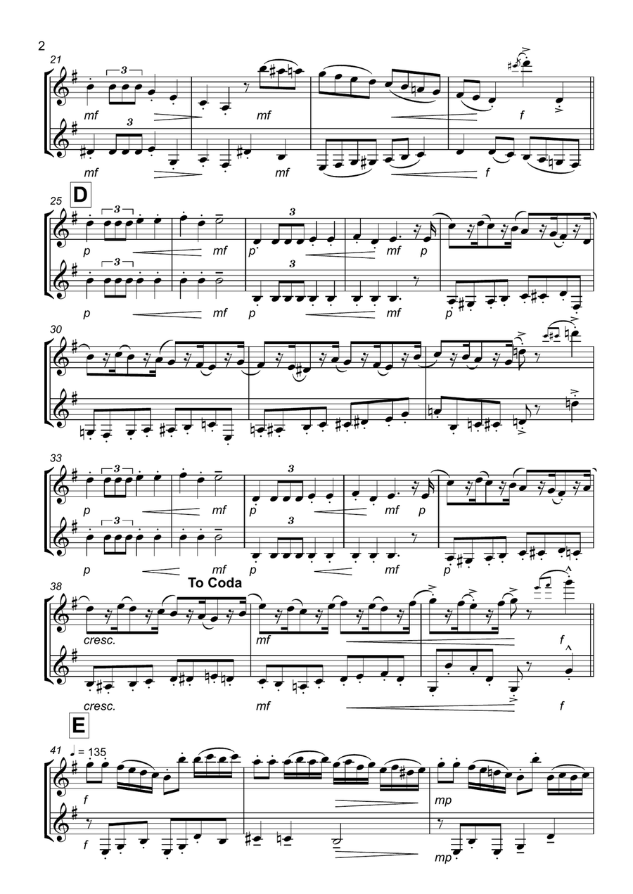 Nutcracker Suite - March: Clarinet Duet Clarinet Duet scores gallery preview page 2