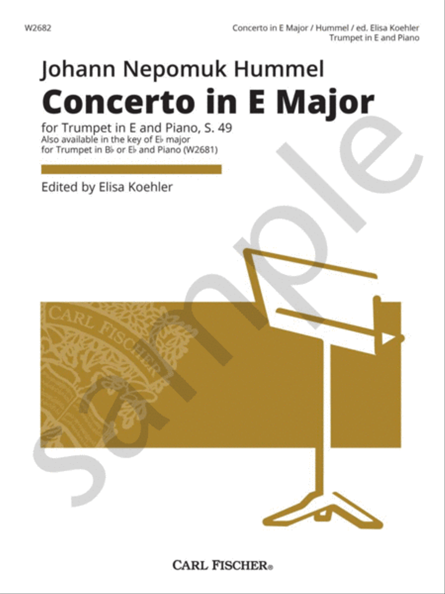 Concerto in E Major Trumpet Solo scores gallery preview page 2