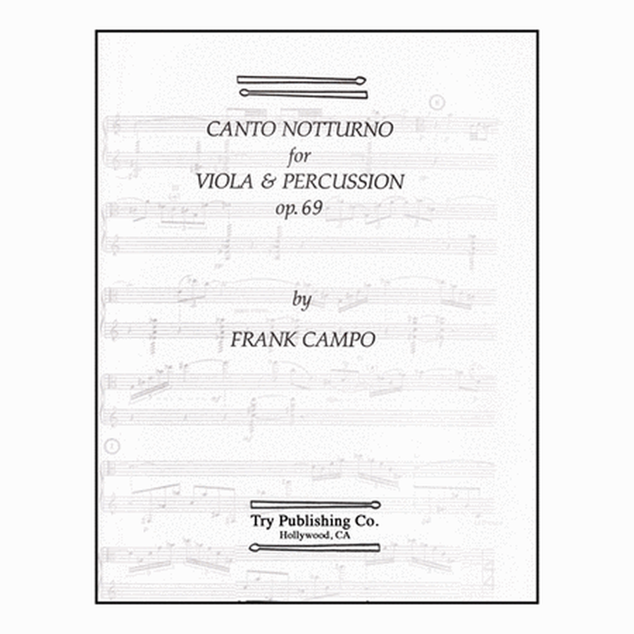 Canto Notturno For Viola And Percussion