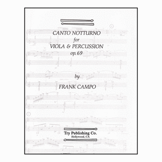 Book cover for Canto Notturno For Viola And Percussion
