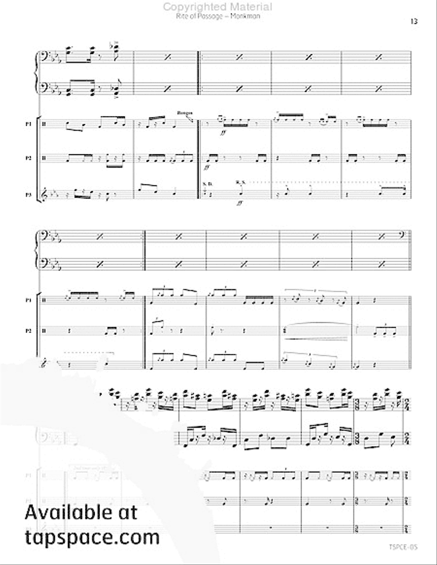 Rite of Passage Rite of Passage Percussion Ensemble scores gallery preview page 16