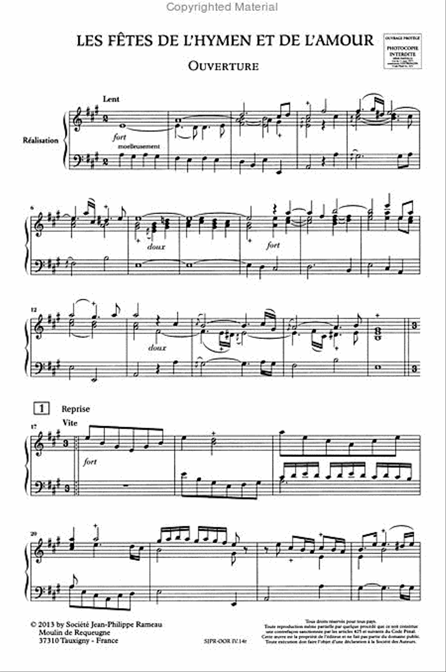 Les Fêtes de l'Hymen et de l'Amour RCT 38 4-Part scores gallery preview page 2