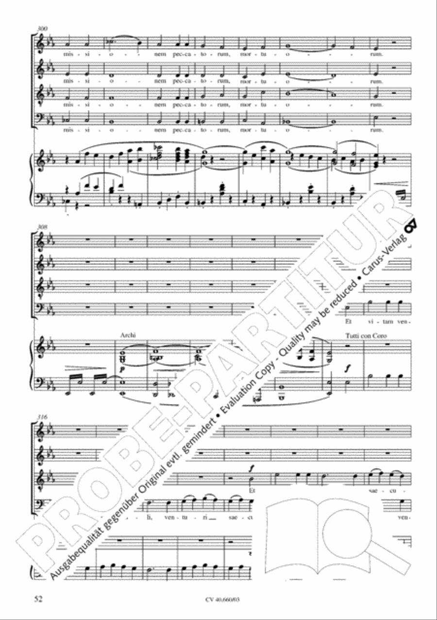 Mass in E flat major (Messe in Es) SATTB scores gallery preview page 53