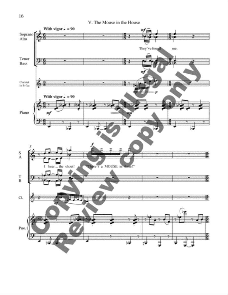 A Mouseful of Trouble 4-Part scores gallery preview page 5