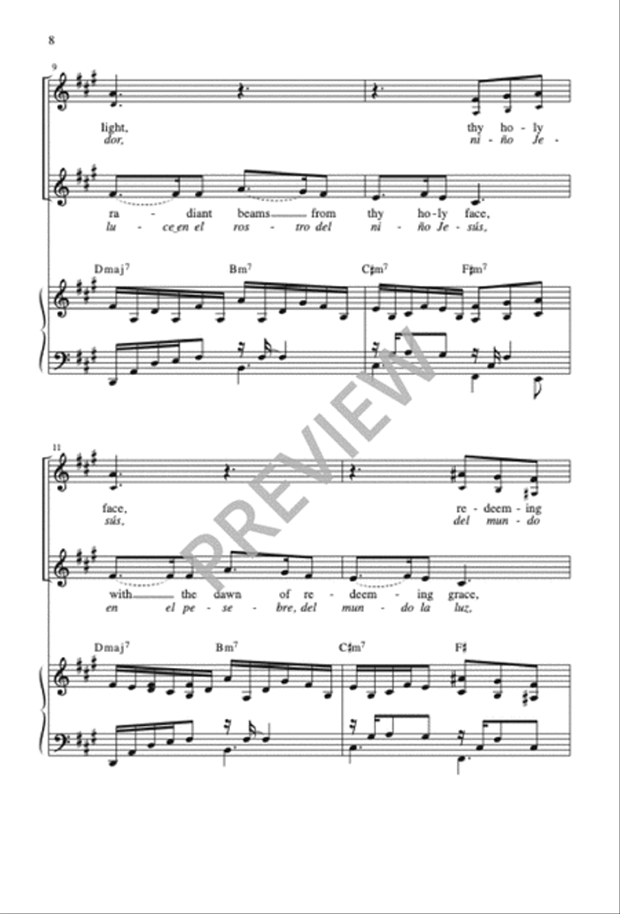 Silent Night, Holy Night 3-Part scores gallery preview page 9