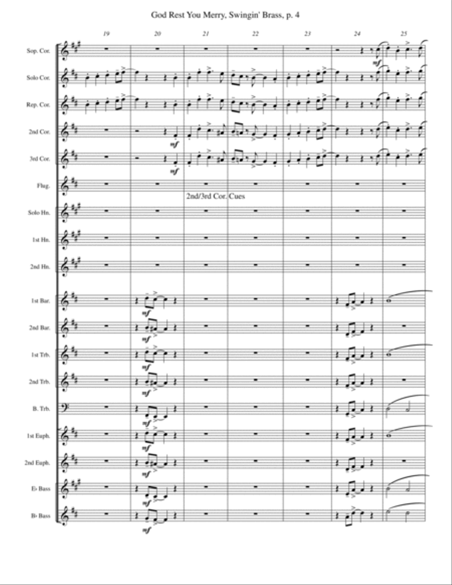 God Rest You Merry, Gentlemen Brass Band scores gallery preview page 4
