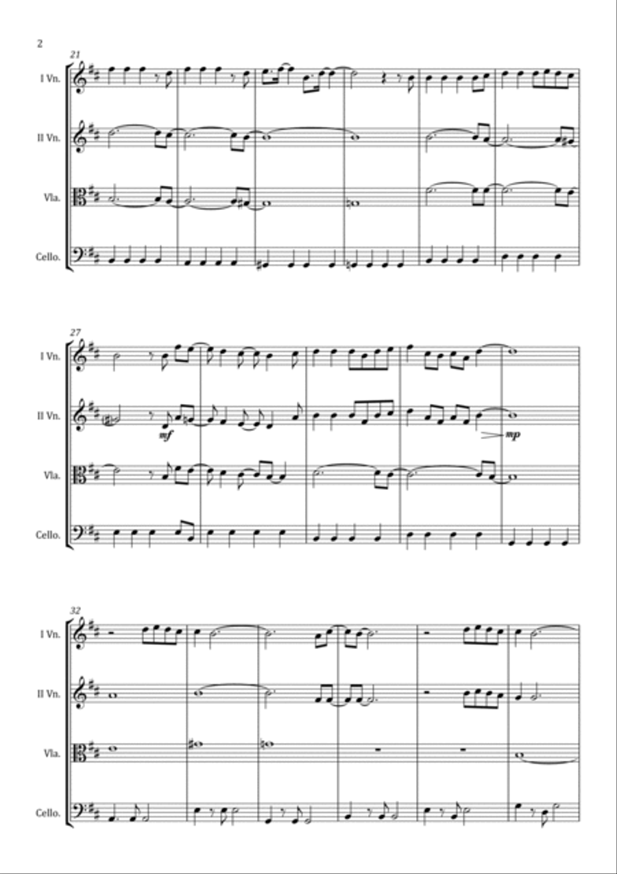 La Casa De Papel (my Life Is Going On) String Quartet scores gallery preview page 2