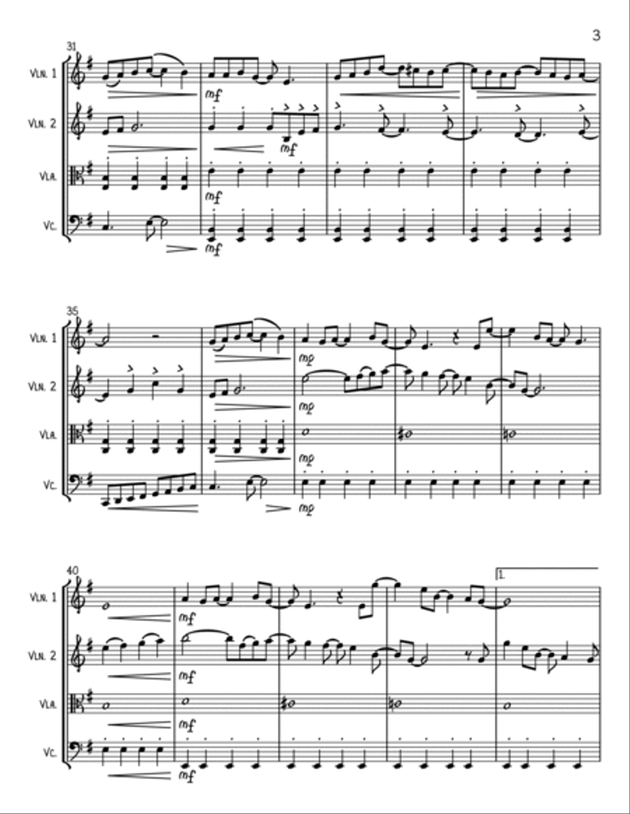Eleanor Rigby String Quartet scores gallery preview page 3