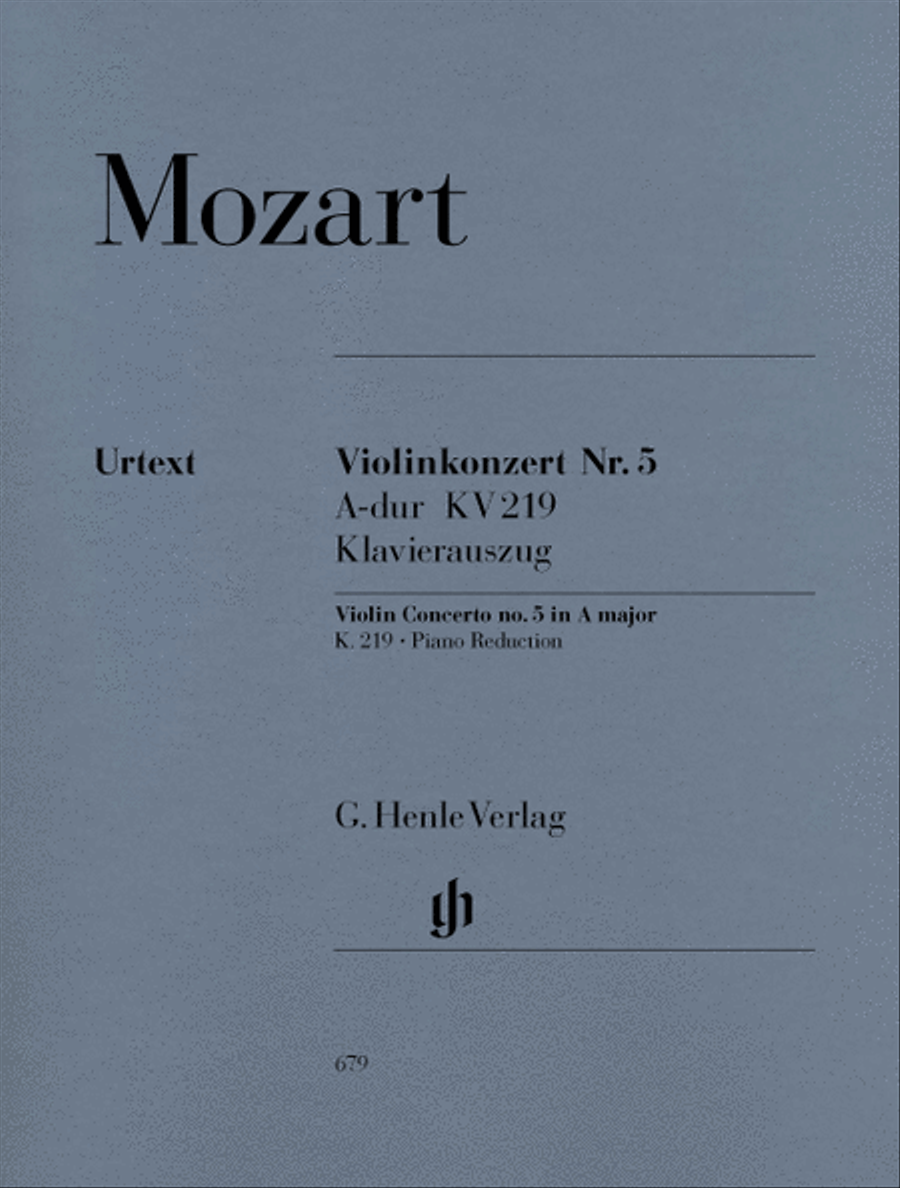 Violin Concerto No. 5 in A Major K219 Violin Solo scores gallery preview page 1