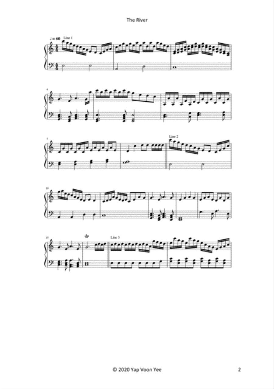 The River (Piano Version) Piano Solo scores gallery preview page 2