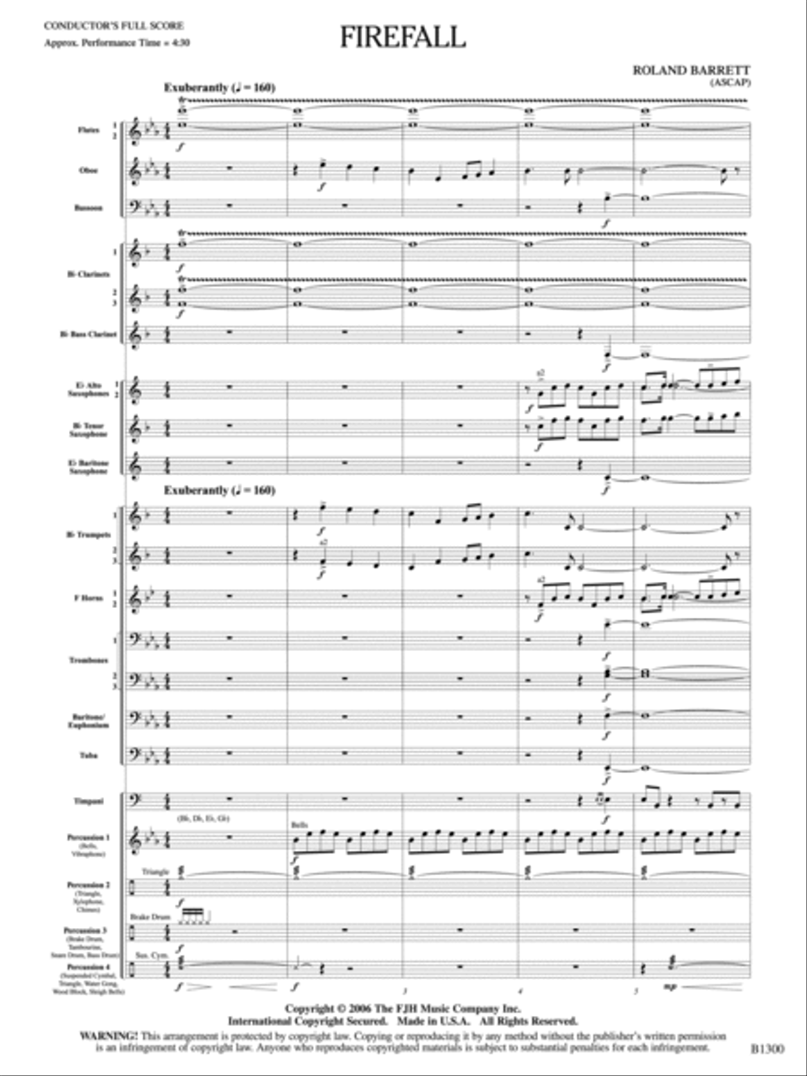 Firefall: Score Concert Band scores gallery preview page 3