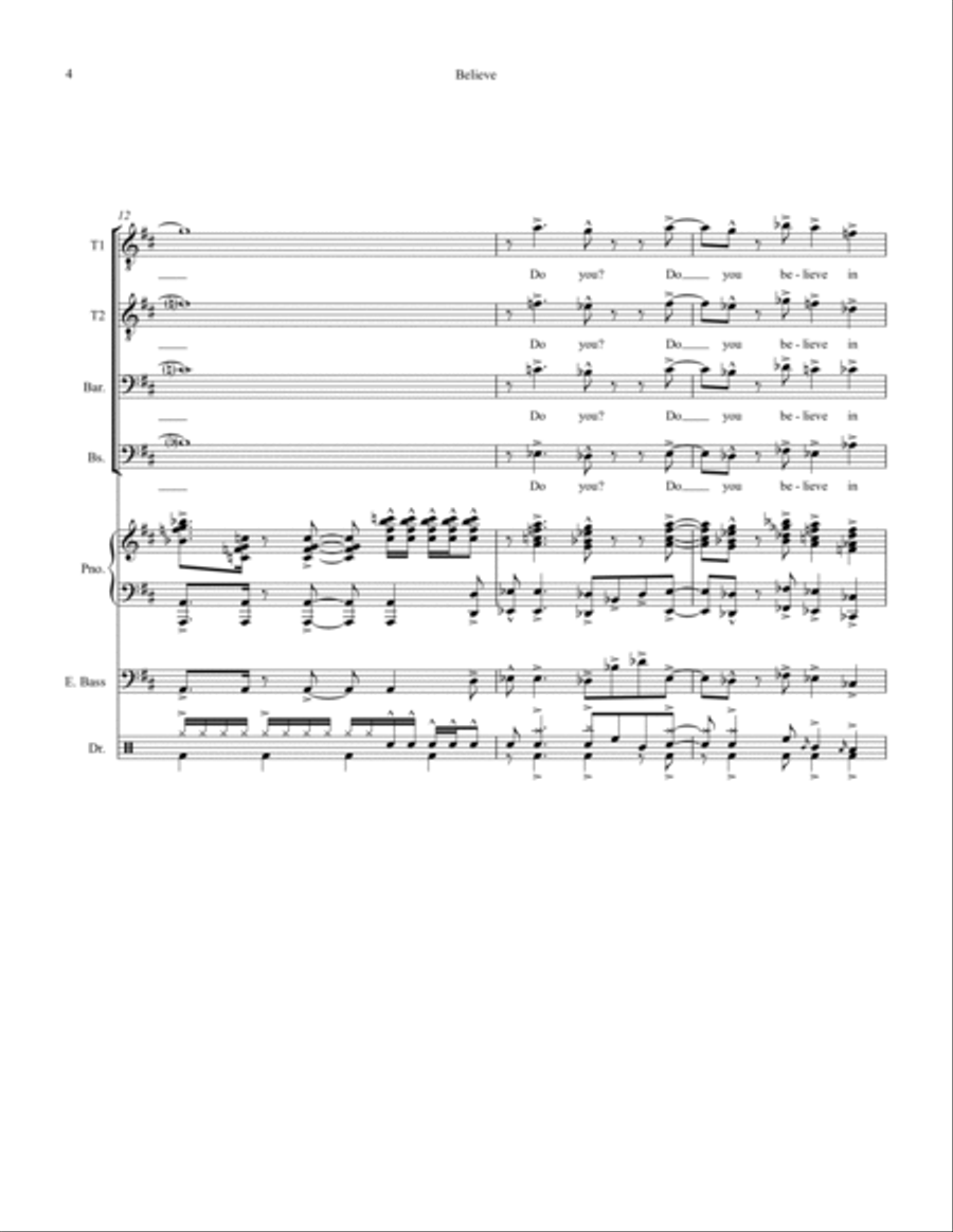 Believe Small Ensemble scores gallery preview page 4