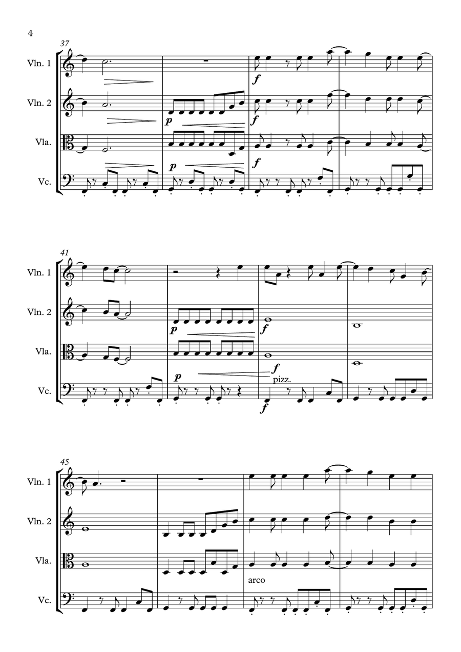 Dreams Dreams String Quartet scores gallery preview page 4