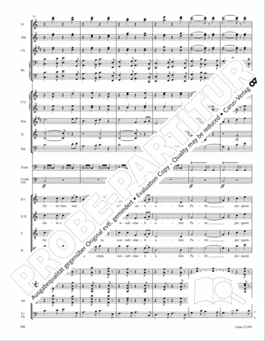 Messe solennelle de sainte Cecile STB scores gallery preview page 77