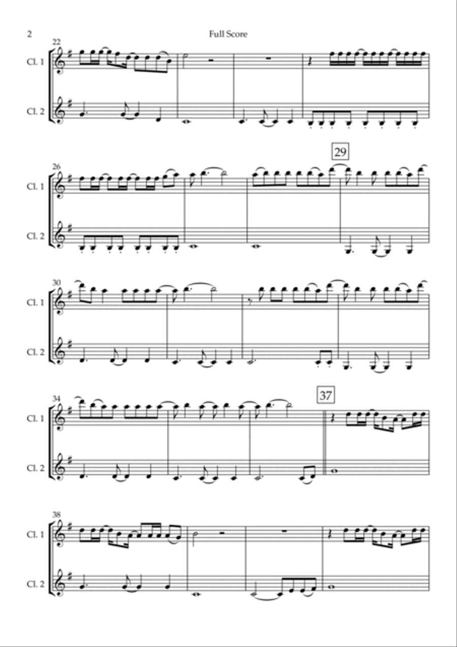 Empire State Of Mind Clarinet Duet scores gallery preview page 2