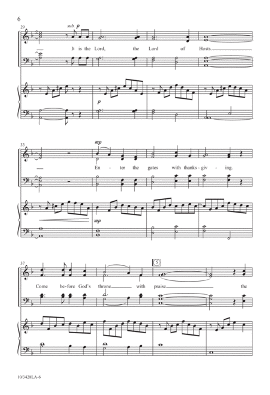 Psalm of New Beginnings 4-Part scores gallery preview page 6