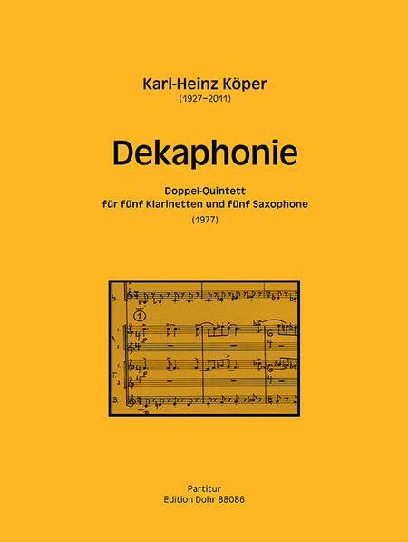 Dekaphonie (1977) -Doppel-Quintett für fünf Klarinetten und fünf Saxophone-