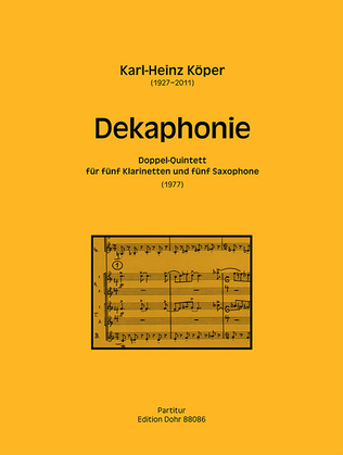 Dekaphonie (1977) -Doppel-Quintett für fünf Klarinetten und fünf Saxophone-