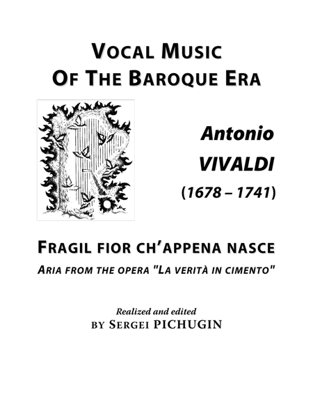 VIVALDI Antonio: Fragil fior ch’appena nasce, aria from the opera "La verità in cimento", arrange image number null