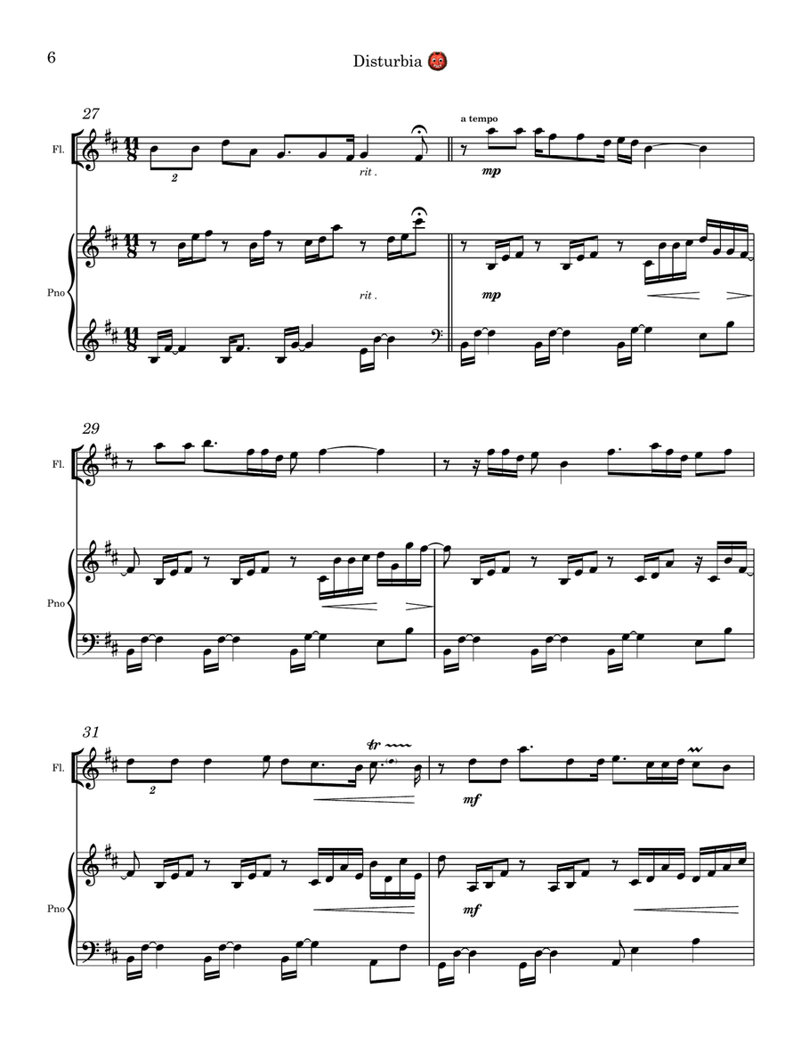 Disturbia Disturbia Flute Solo scores gallery preview page 6