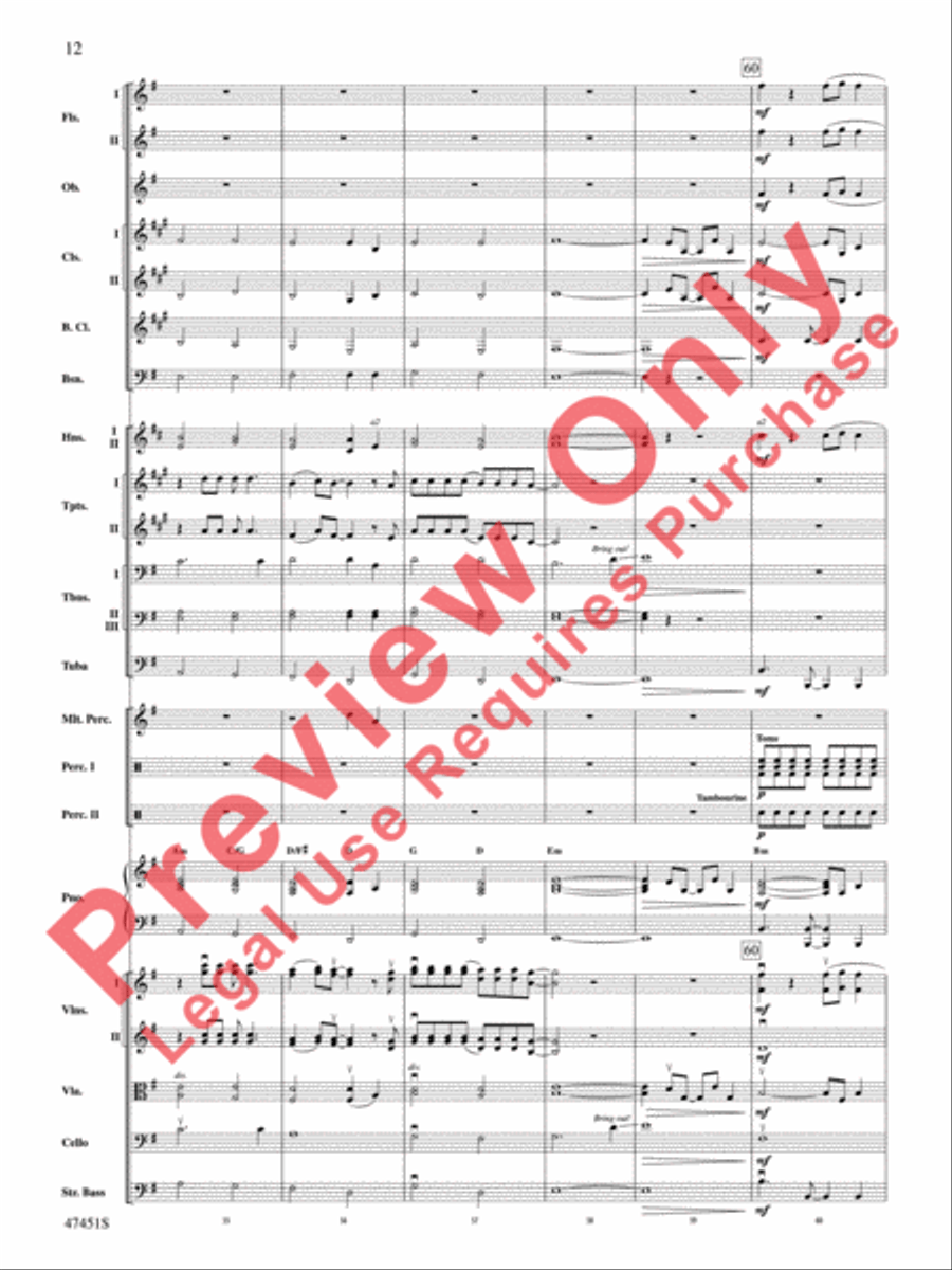 Shallow (from A Star Is Born) Full Orchestra scores gallery preview page 13