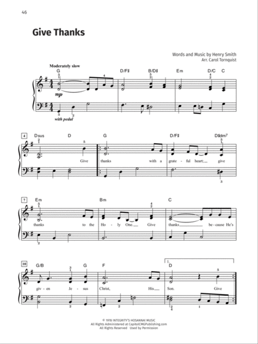 A to Z Praise and Worship Hits Easy Piano scores gallery preview page 7