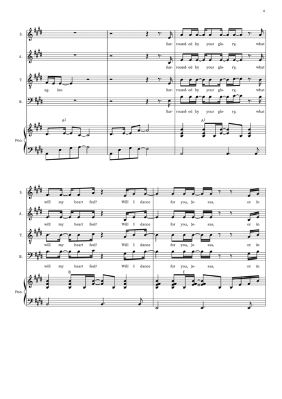 I Can Only Imagine 4-Part scores gallery preview page 4