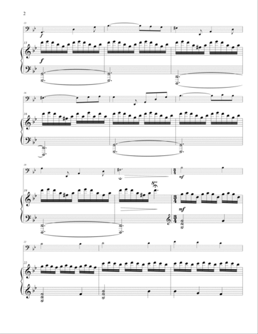 Star of Wonder: Medley of We Three Kings and Joy to the World (Cello Solo) Piano scores gallery preview page 2
