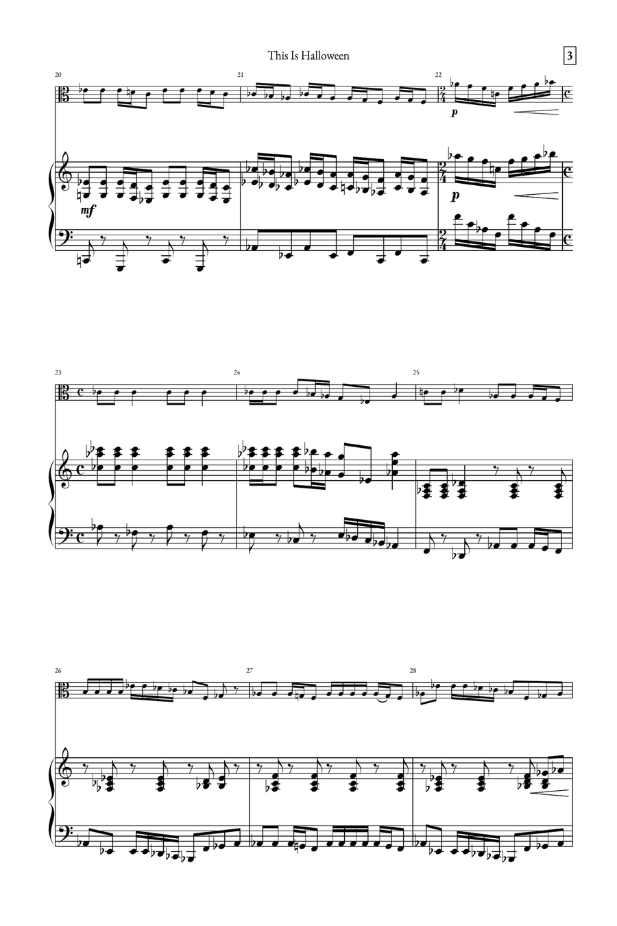 This Is Halloween Viola scores gallery preview page 3