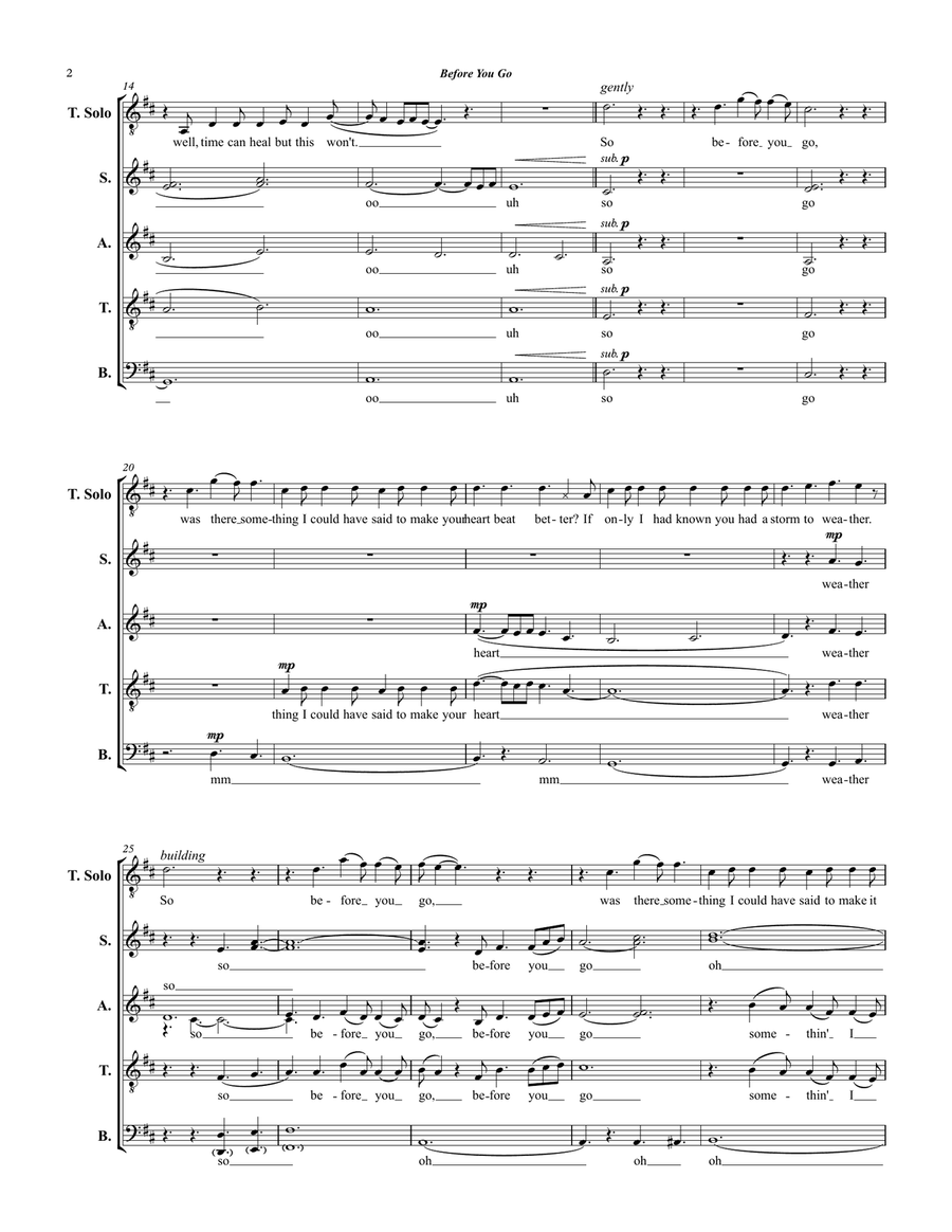 Before You Go Before You Go 4-Part scores gallery preview page 2