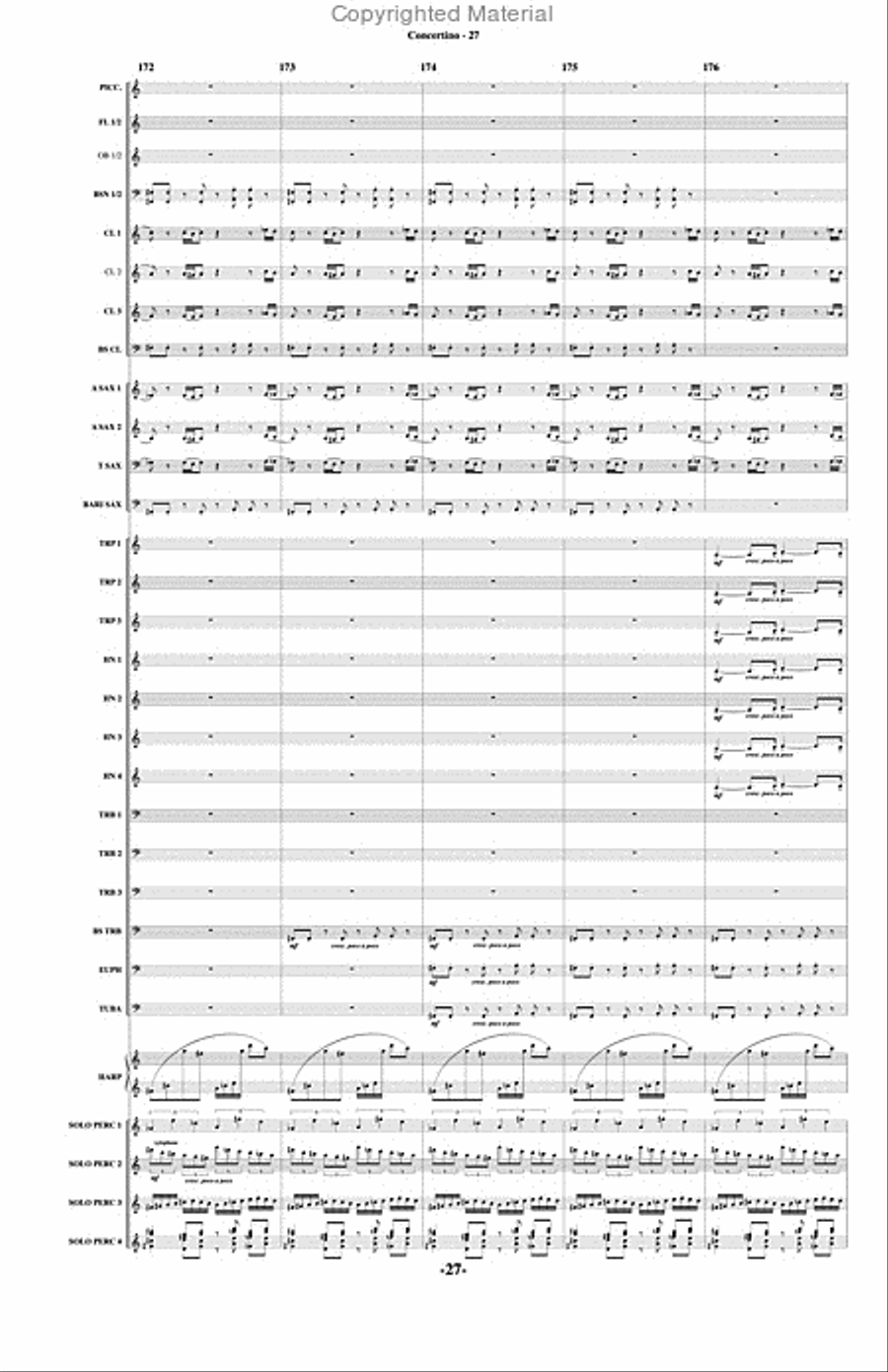 Concertino for 4 Percussion Concertino for 4 Percussion Concert Band scores gallery preview page 28