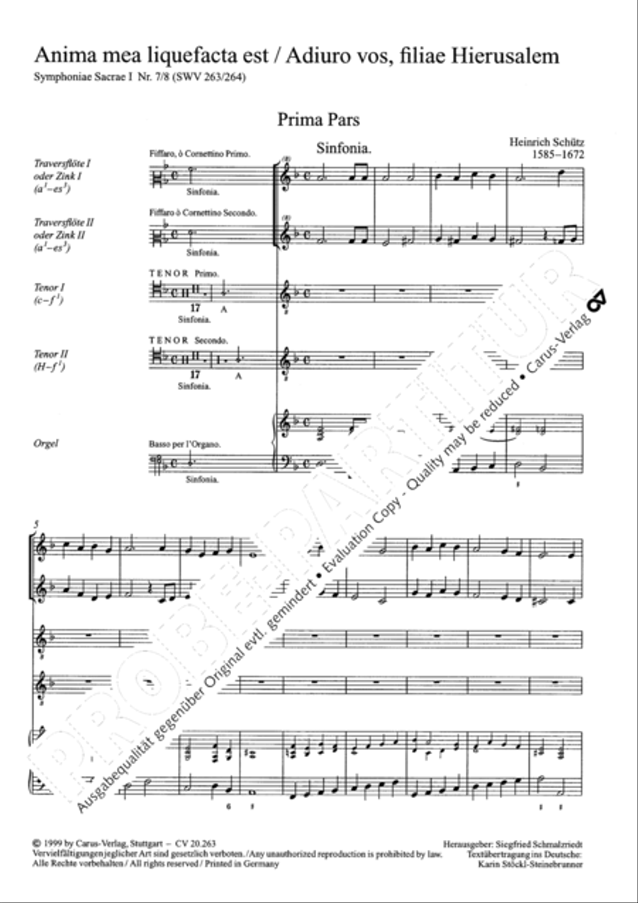 Anima mea; Adiur vos, fili Score scores gallery preview page 2
