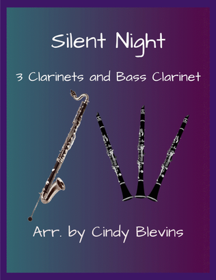 Book cover for Silent Night, for Three Clarinets and Bass Clarinet