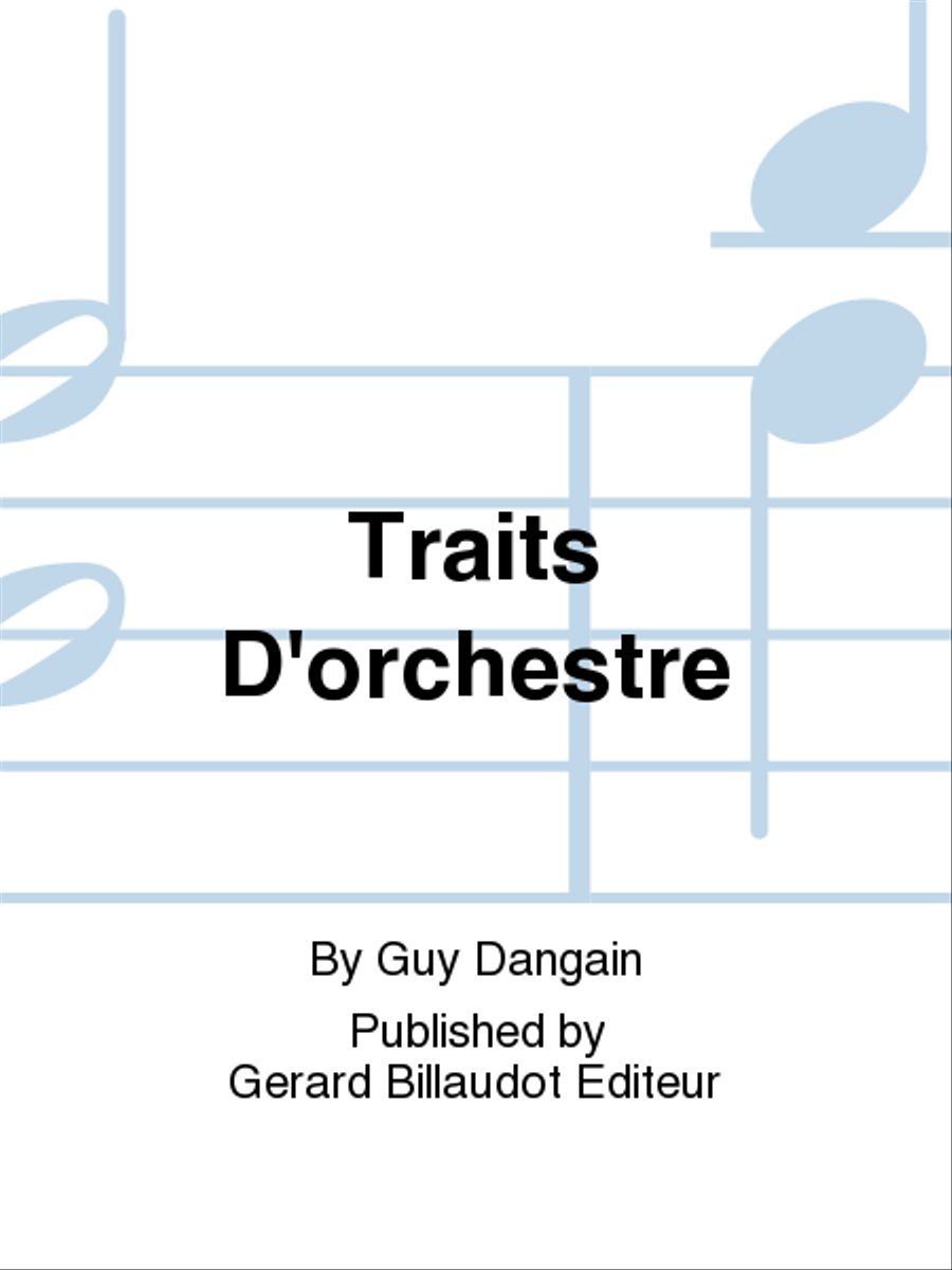 Traits D'Orchestre Traits D'Orchestre B-Flat Clarinet scores gallery preview page 1