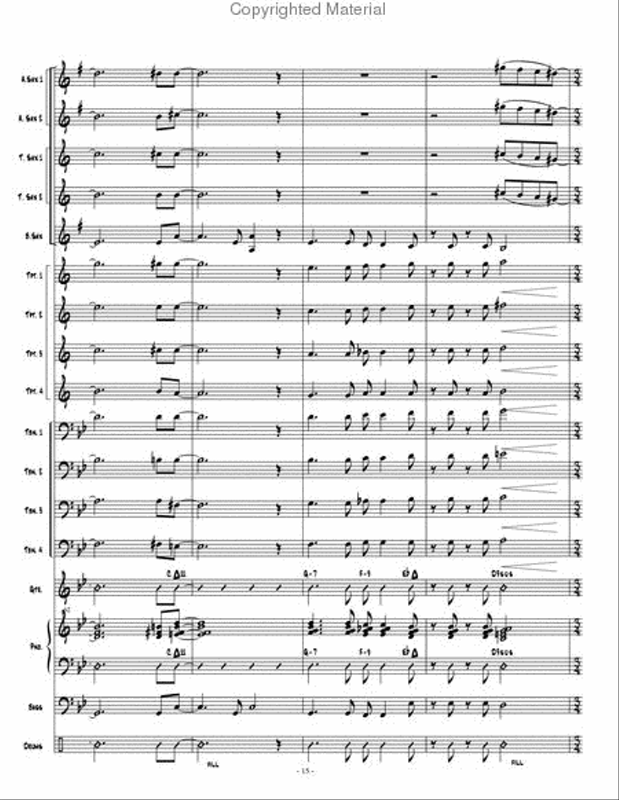 Dark Obsedian Jazz Ensemble scores gallery preview page 16