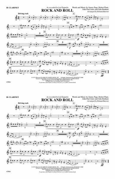 Rock and Roll: 1st B-flat Clarinet