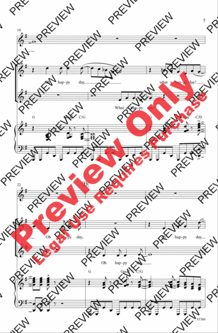 Oh Happy Day 2-Part scores gallery preview page 24