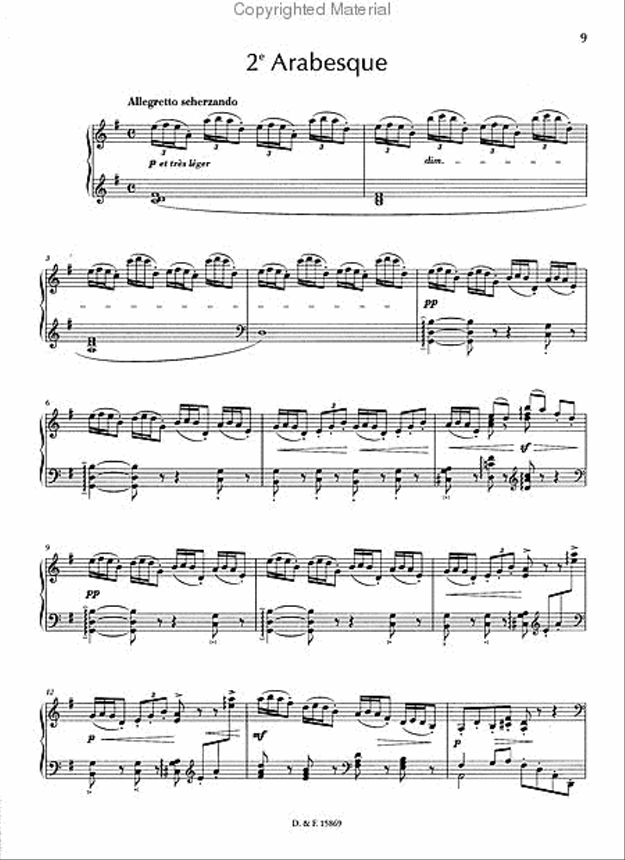 Deux Arabesques Piano Solo scores gallery preview page 4