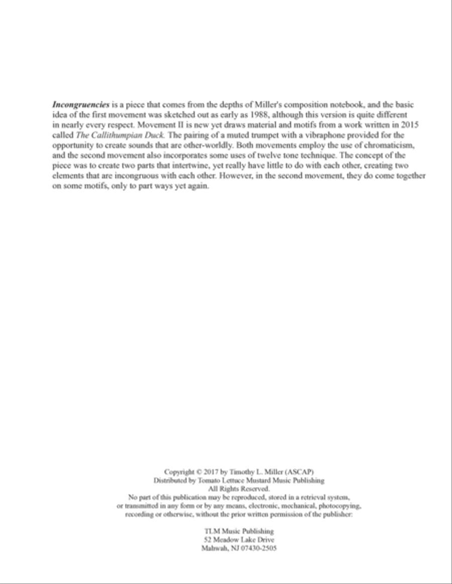 Incongruencies Incongruencies Trumpet Duet scores gallery preview page 4