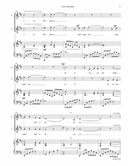 Lux Aeterna (SATB+Piano) by Russell Ronnebaum image number null