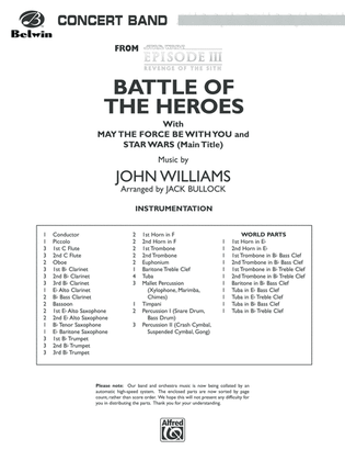 Book cover for The Battle of the Heroes (from Star Wars®: Episode III Revenge of the Sith): Score