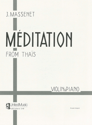 Book cover for Méditation