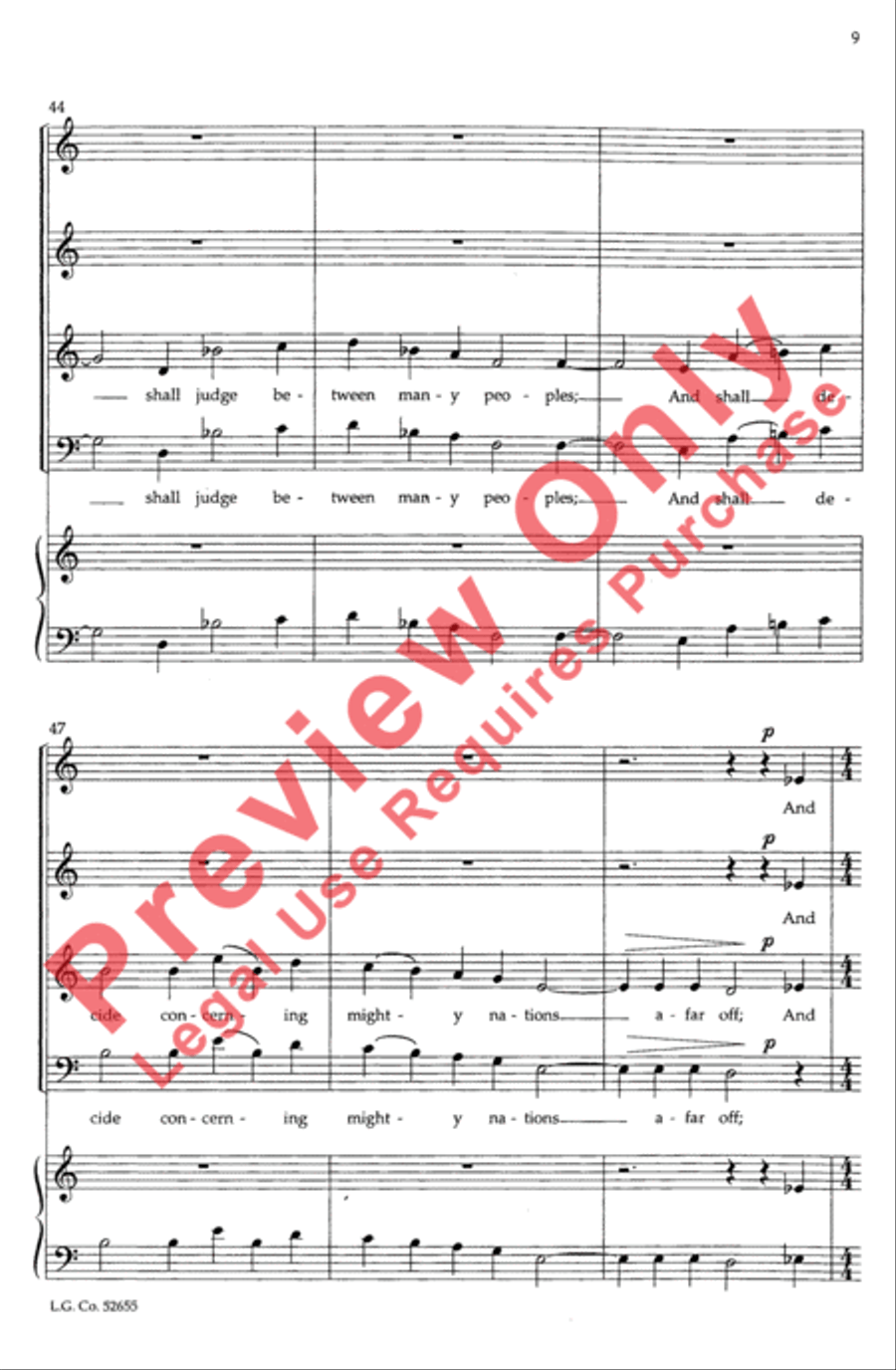 A Prophecy of Peace A Prophecy of Peace 4-Part scores gallery preview page 9