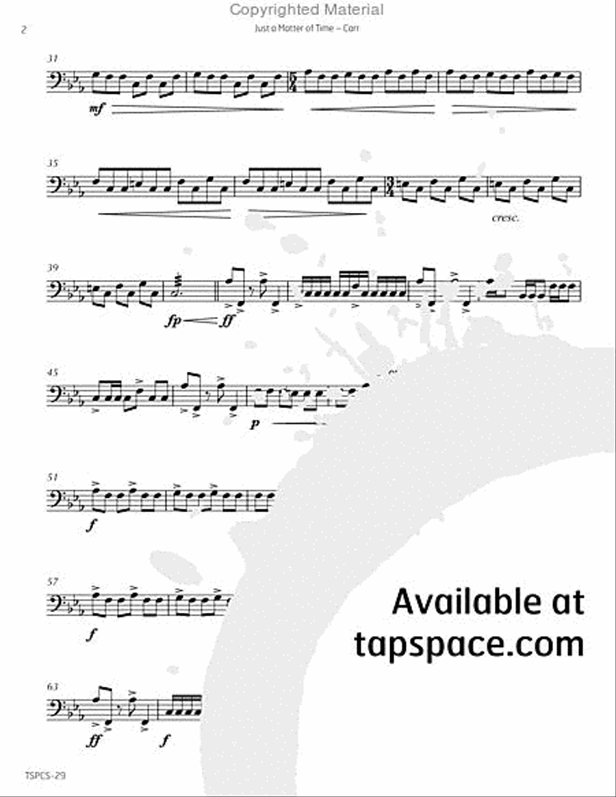 Just a Matter of Time Percussion scores gallery preview page 5