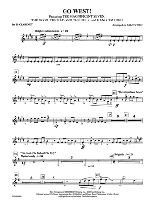 Go West! (Medley): 1st B-flat Clarinet