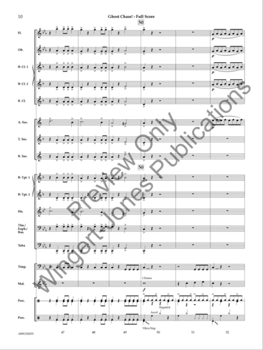 Ghost Chase! Concert Band scores gallery preview page 11